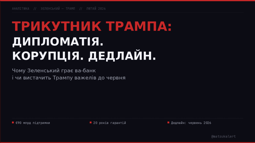 Зеленський у трикутнику Трампа: дипломатія, корупція, дедлайн Зеленський у трикутнику Трампа: дипломатія, корупція, дедлайн